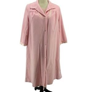 Vintage Vanity Fair Robe Pink House Coat Size Large